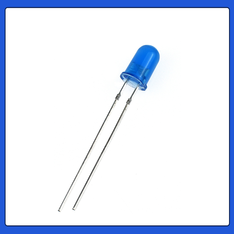 插件LED F5蓝发蓝LED灯珠 F5白发蓝雾状高亮LED F5白发蓝透明超高亮LED